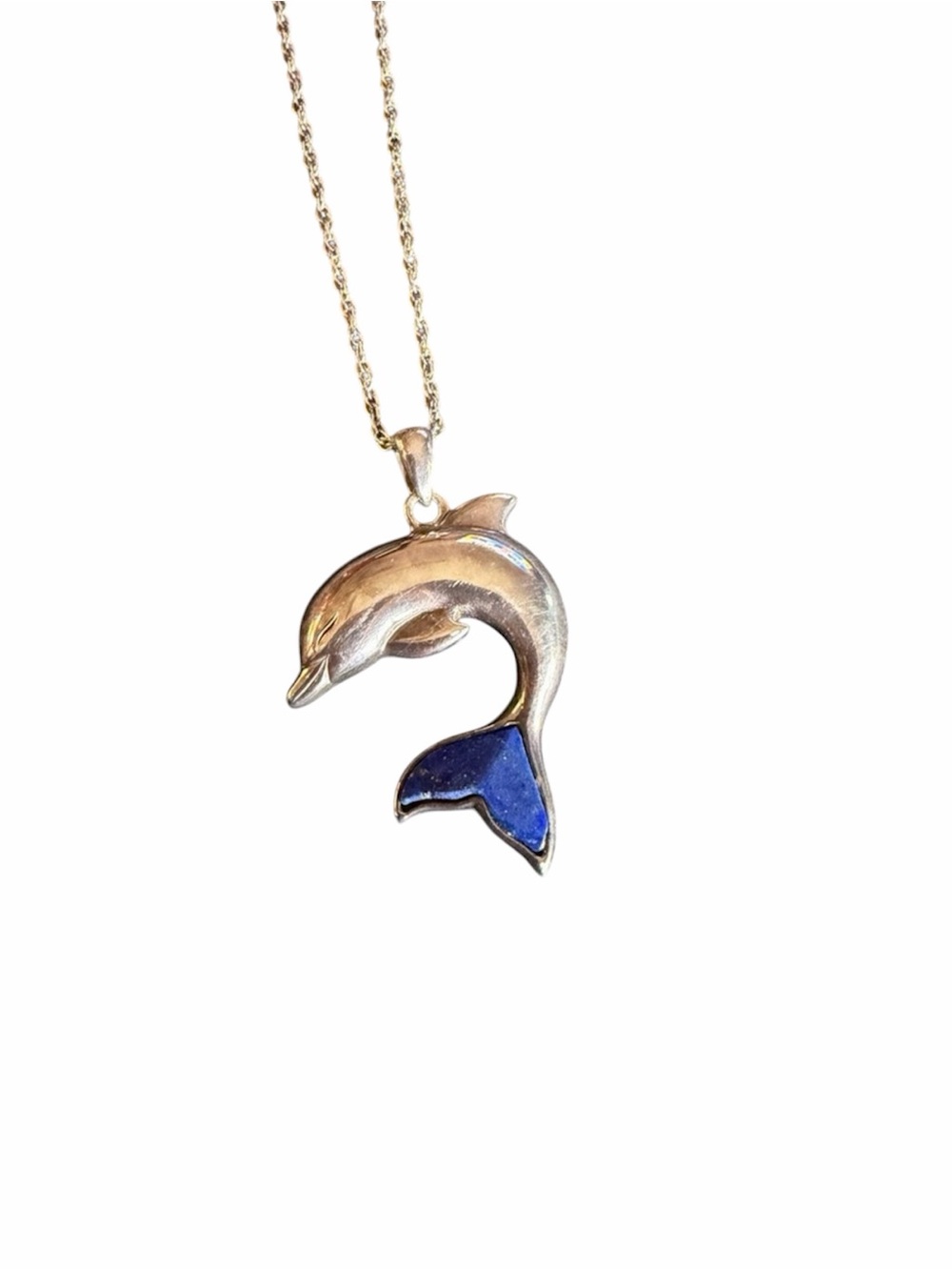 Lenox Sterling Silver Dolphin ,Lapis Lazuli Stone